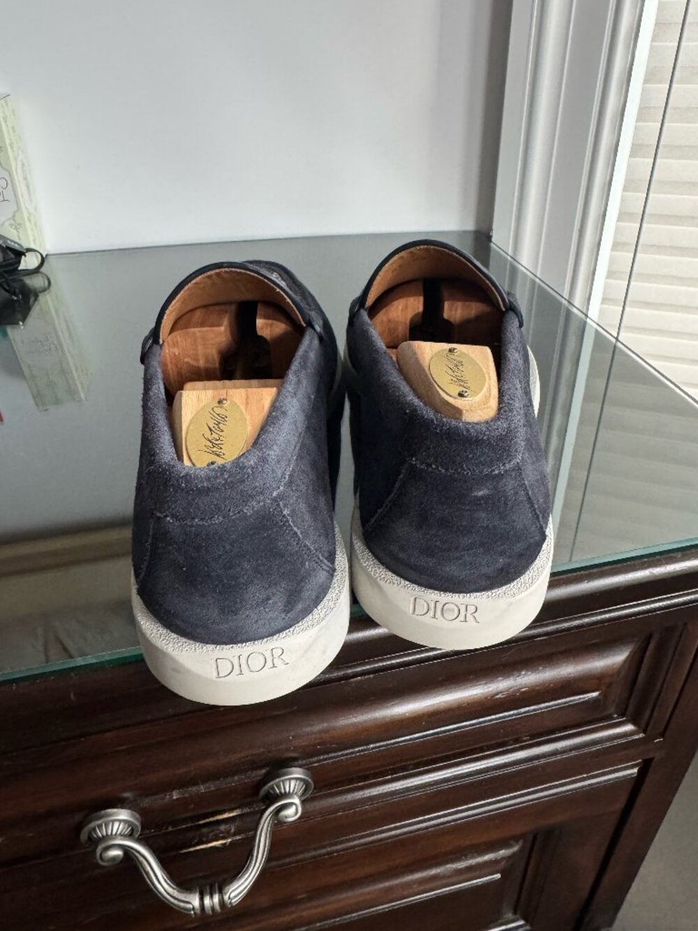 Christian Dior Explorer Oblique Loafers Navy Suede Men’s EU 42
